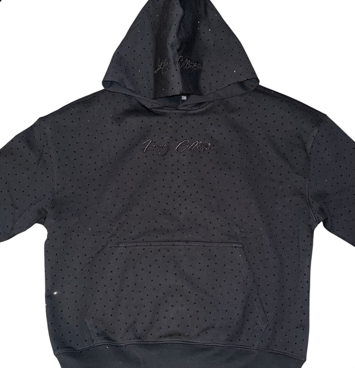 Luxury Collective Oversized Heavyweight Rhinestone Hoodie