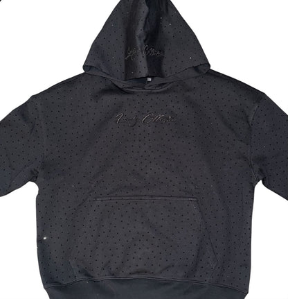 Luxury Collective Oversized Heavyweight Rhinestone Hoodie